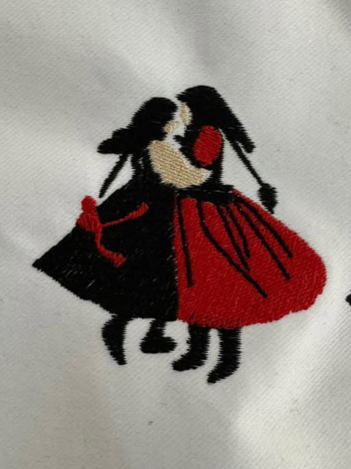 Border French Sleeve T-shirt(Dancing Girls)