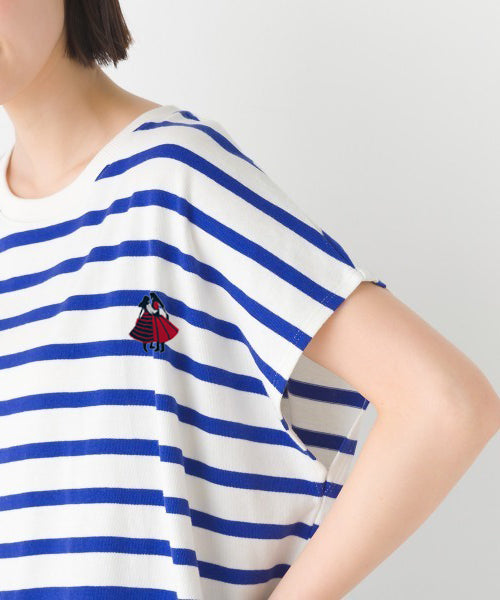 Border French Sleeve T-shirt(Dancing Girls)