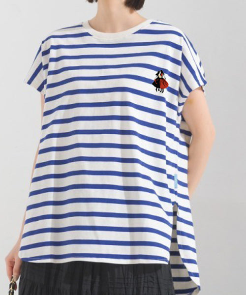 Border French Sleeve T-shirt(Dancing Girls)