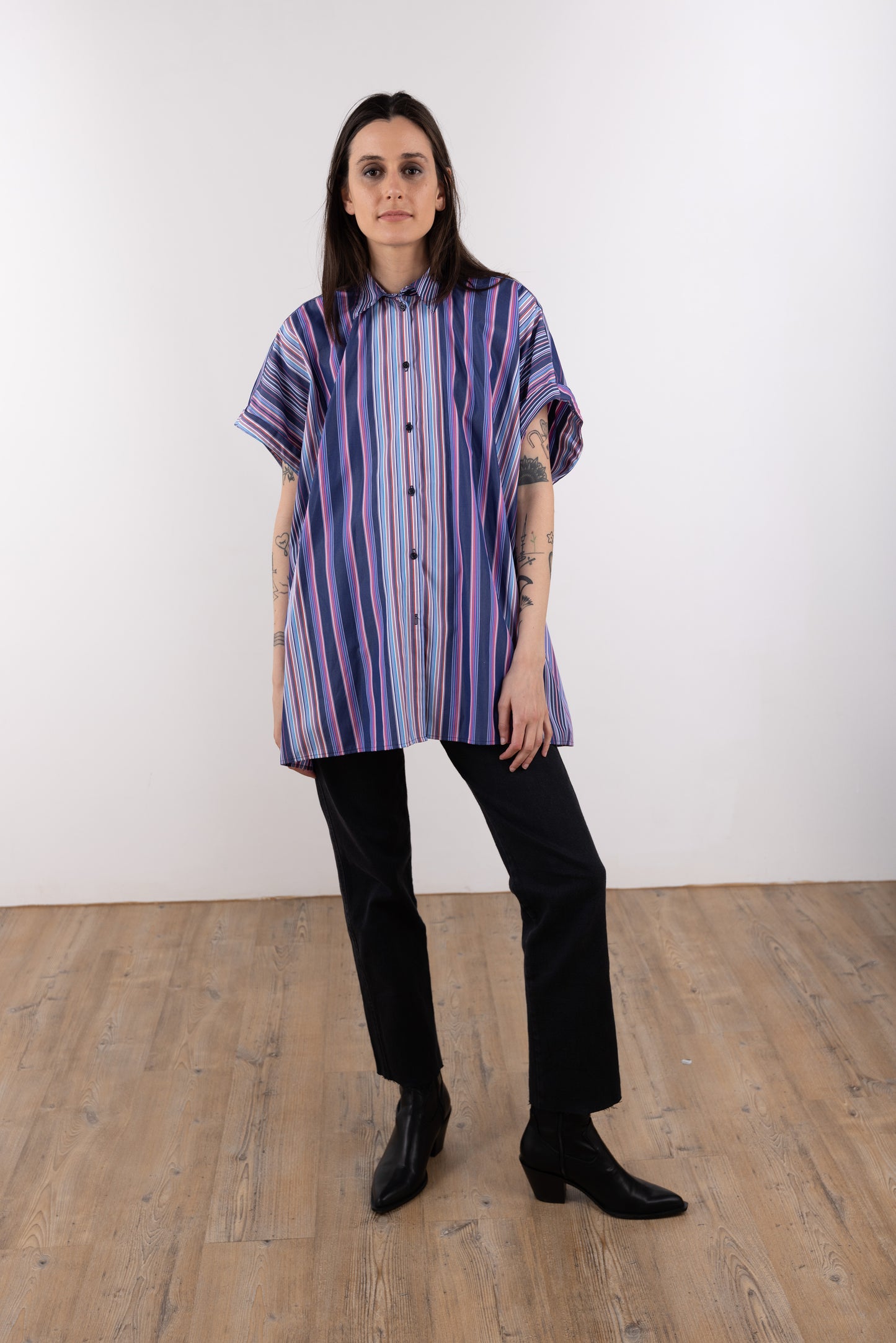Chemise longue à épaules tombantes