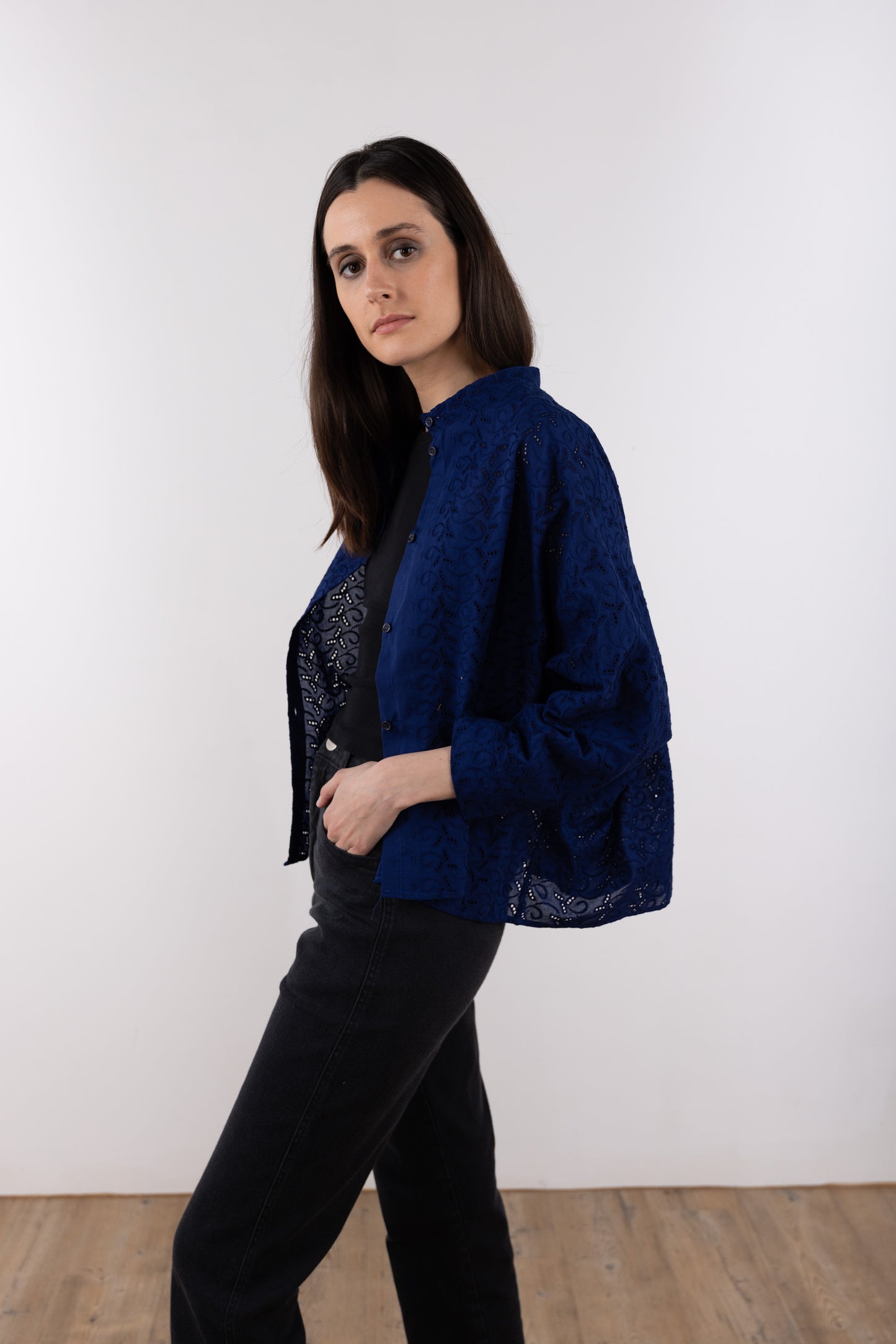 Lace Short Kimono Shirt