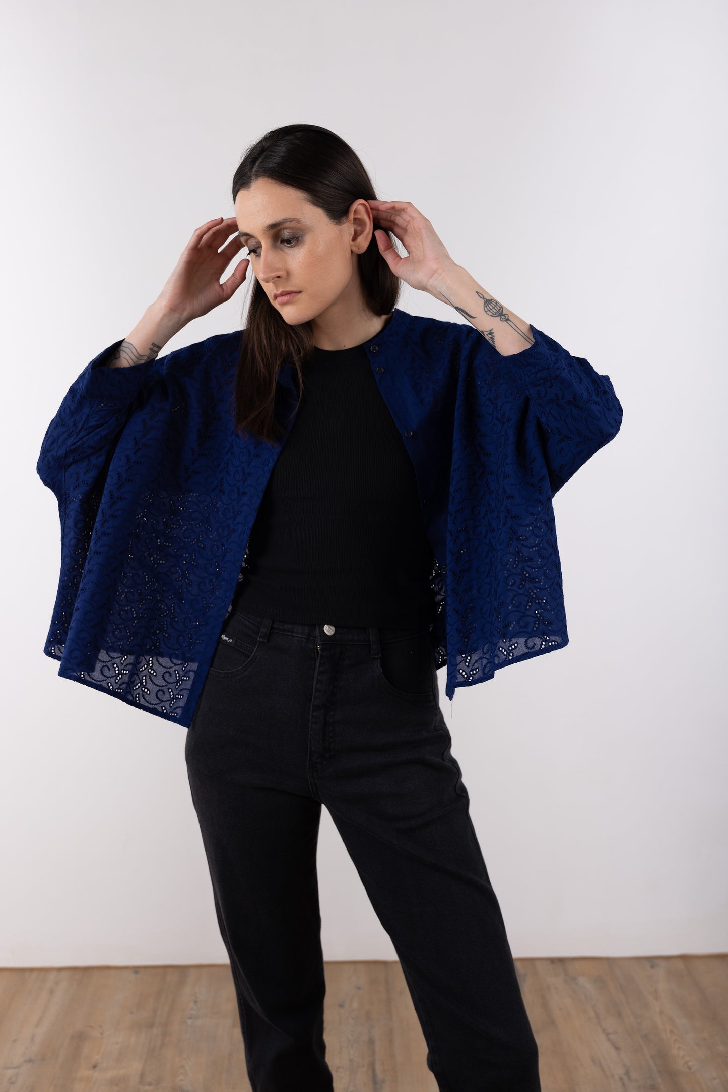 Lace Short Kimono Shirt