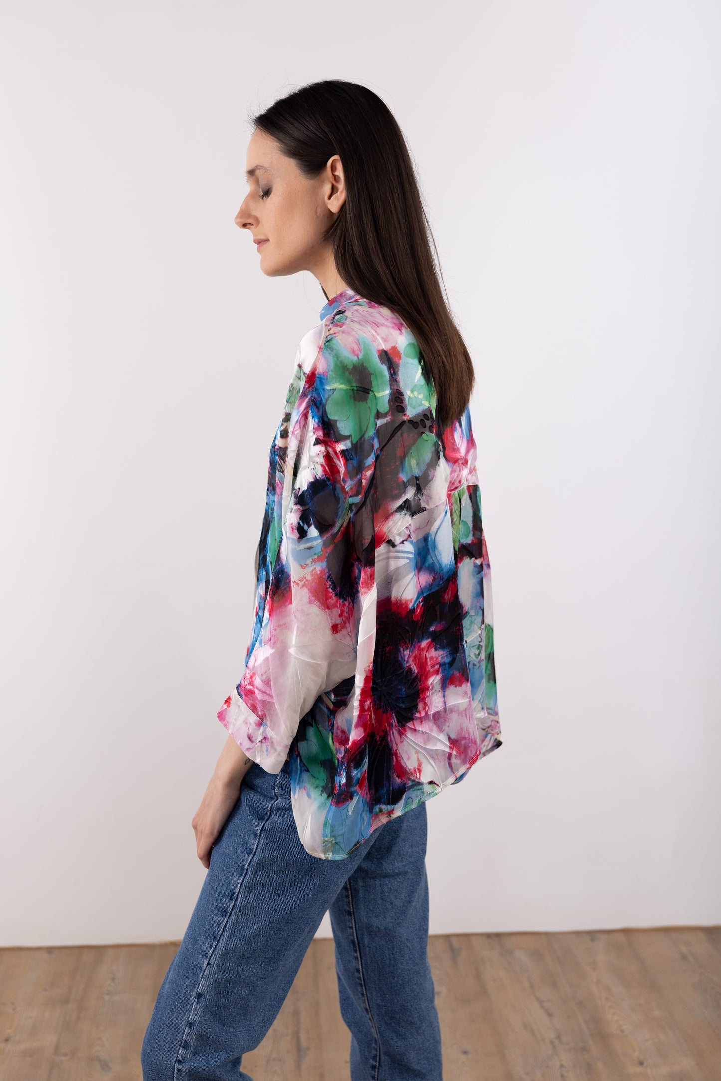 Short Kimono Shirt(Silk )