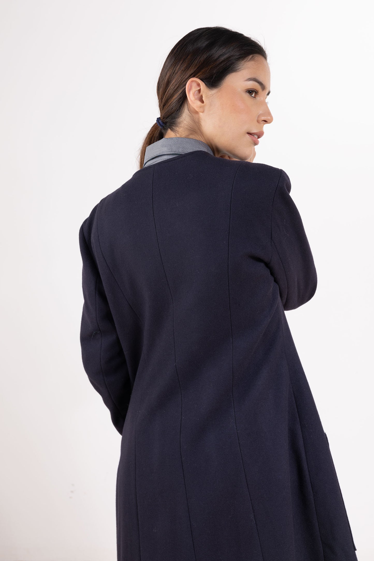 Wide Round Collar Coat