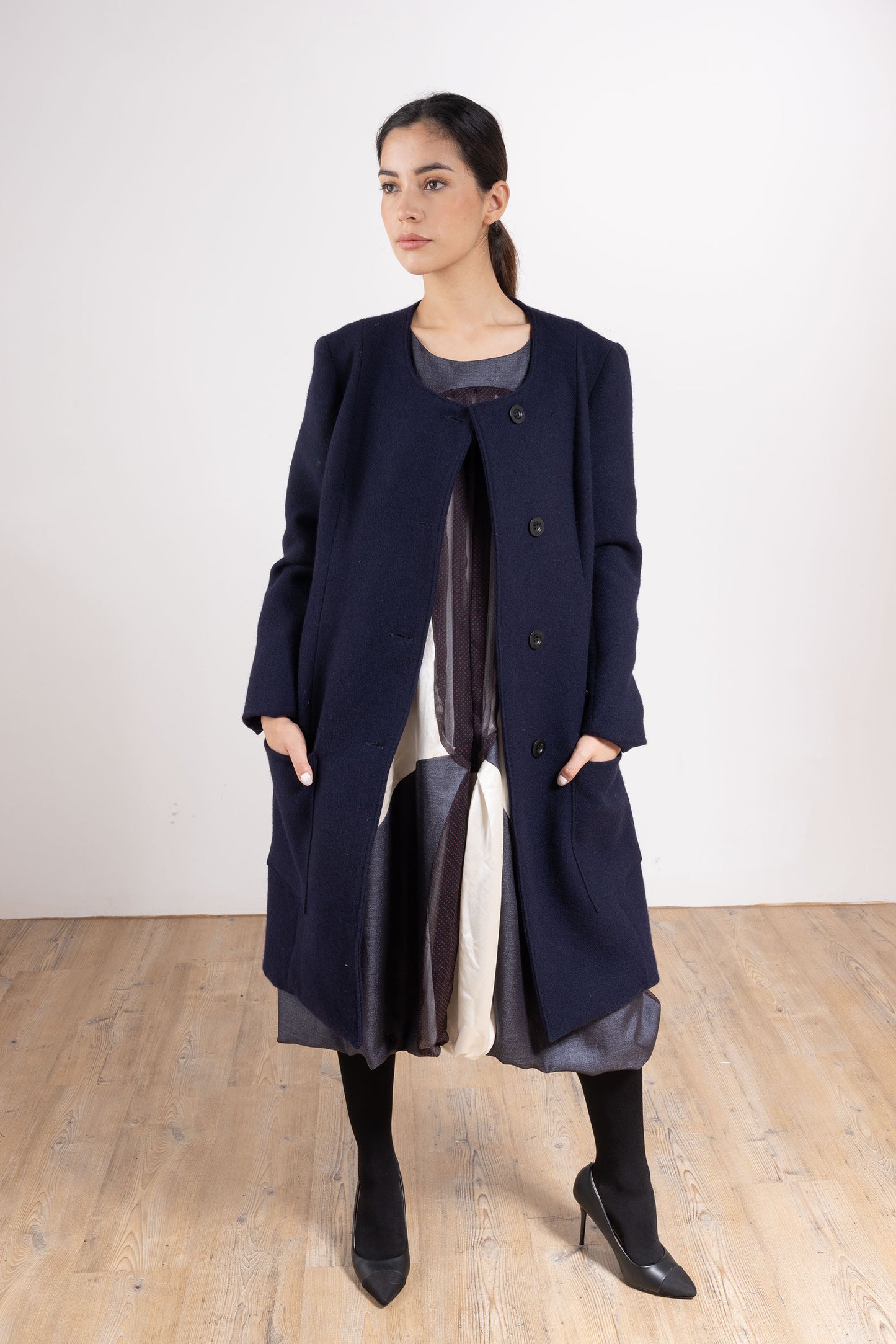 Round Collar Coat