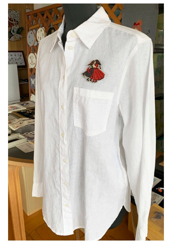 10th Anniversary Embroidered Brooch