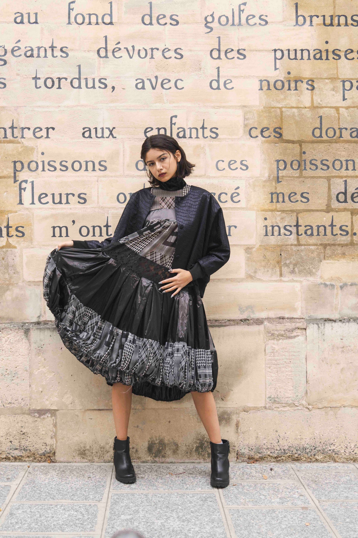 Lace patchwork Dress(One of a kind)