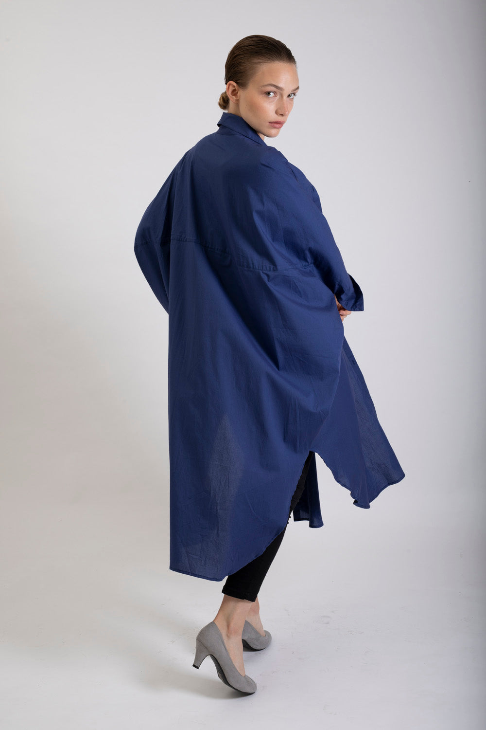 Long Blue Kimono Shirt