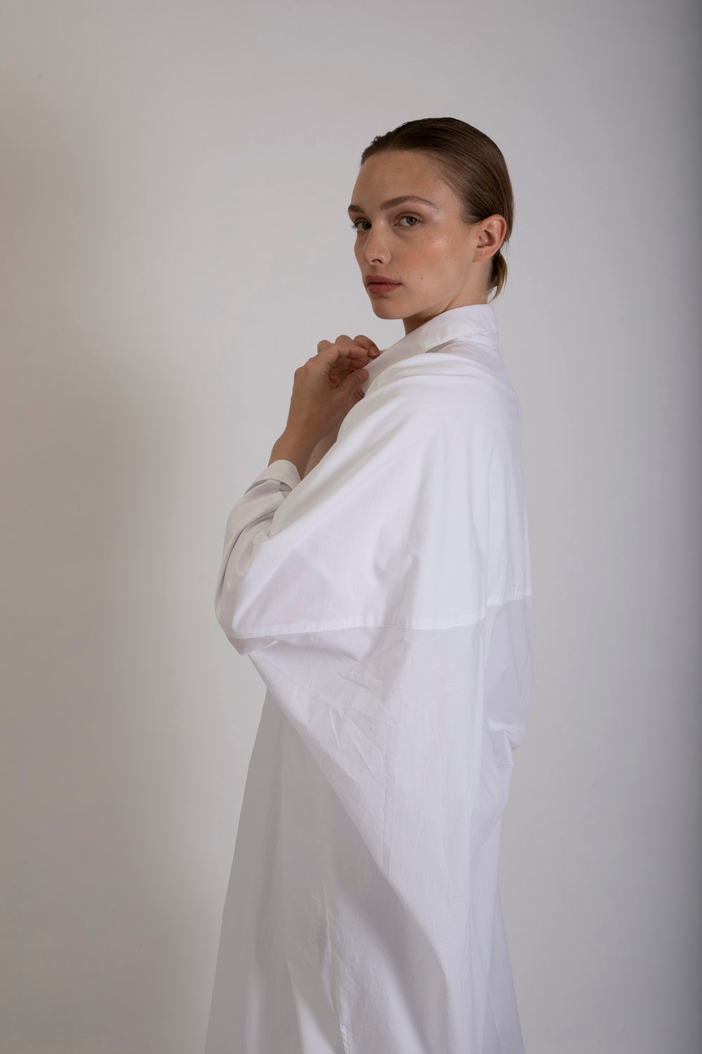 Long White Kimono Shirt