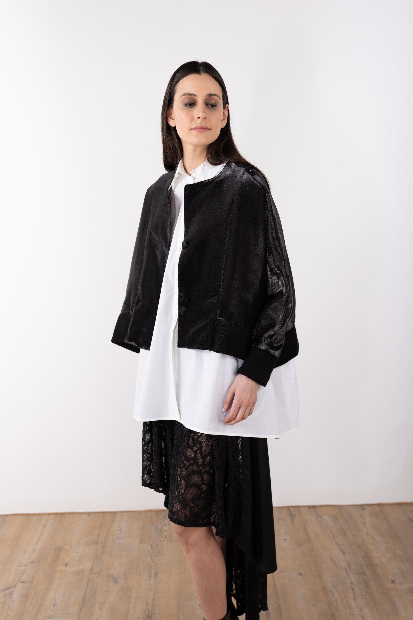 Black Short Kimono Jacket