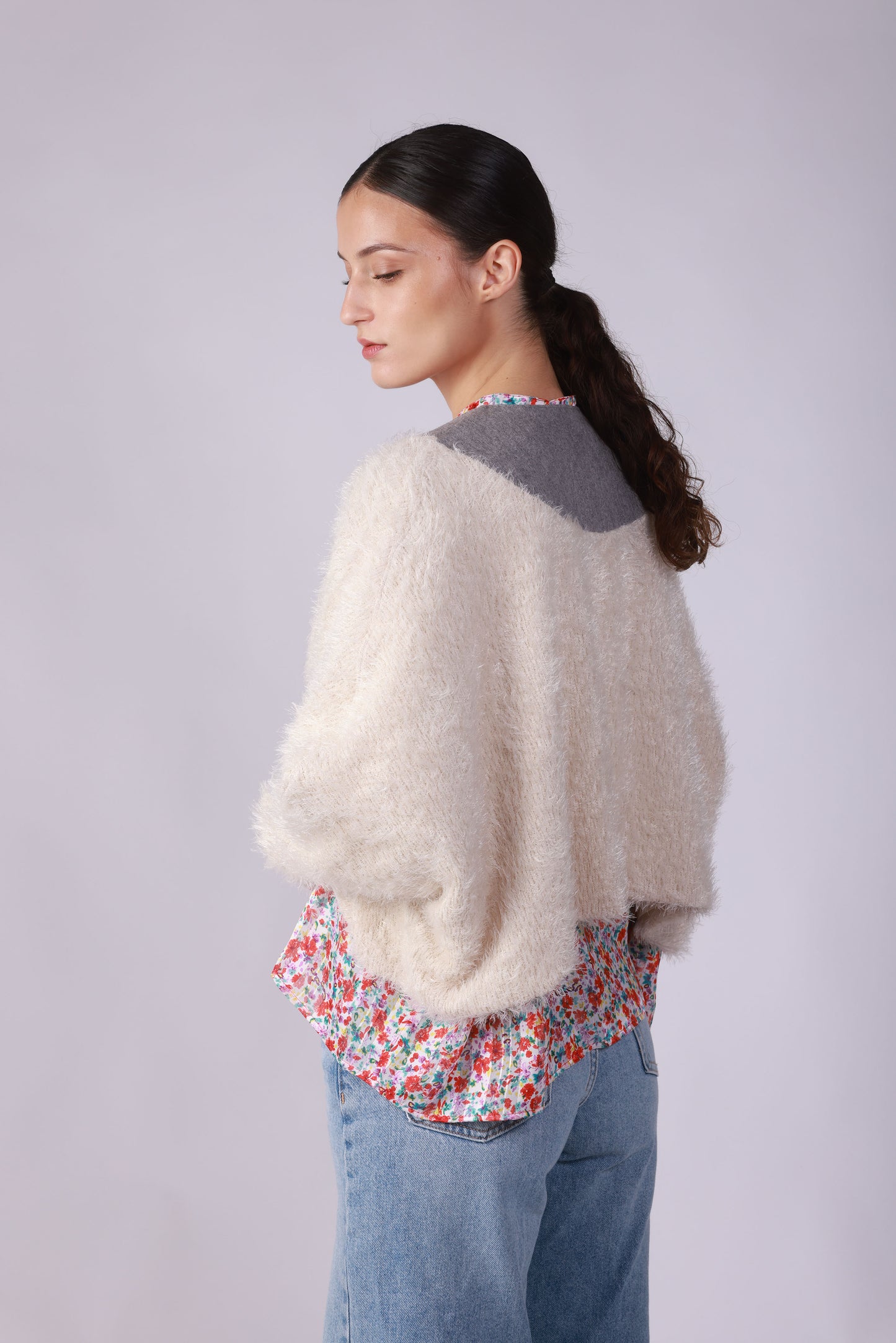 Short Jacket (White Gray )