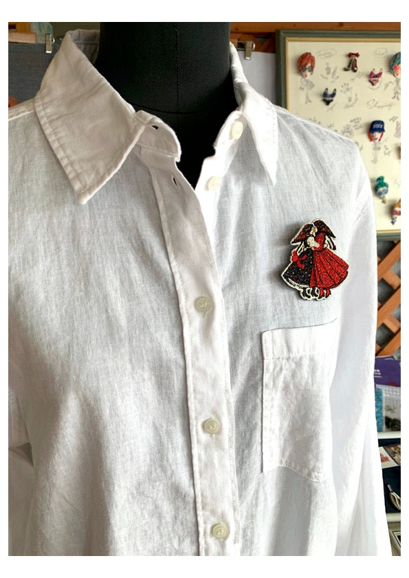 10th Anniversary Embroidered Brooch